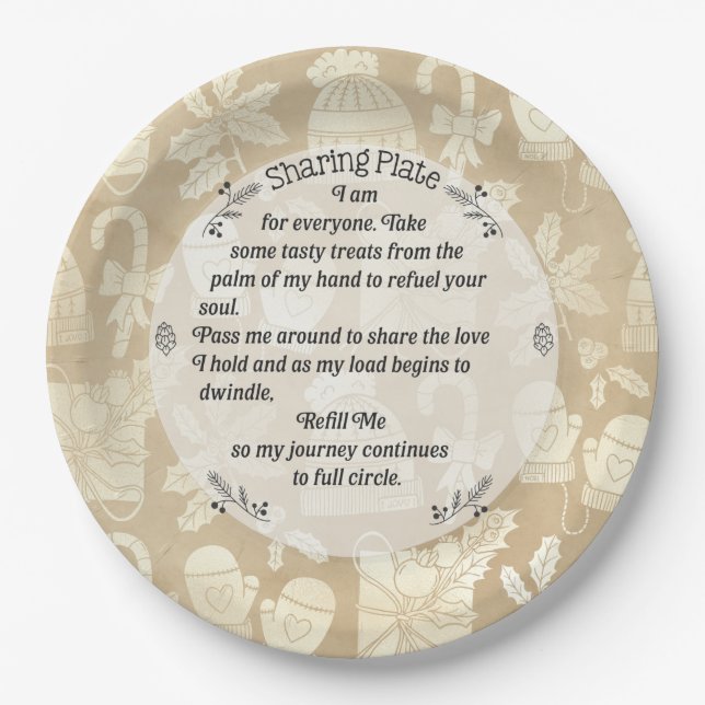 Sharing Christmas Plate (Front)