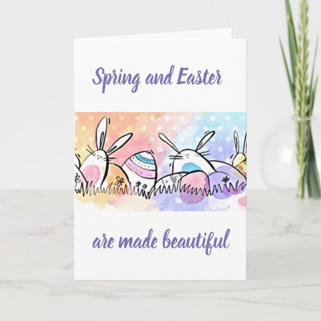 SHARING "EASTER" WITH "YOU" IS BEAUTIFUL HOLIDAY CARD (Front)