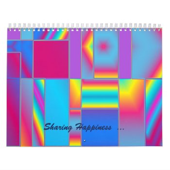 Sharing Happiness Abstract Fine Art Calendar by Gingezel at Zazzle