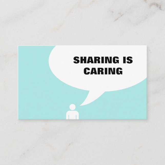 sharing is caring comic bubble referral card (Front)