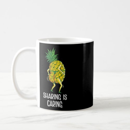 Sharing Is Caring Swinger Upside Down Pineapple 5  Coffee Mug