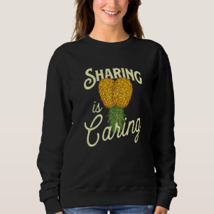 Sharing Is Caring Upside Down Pineapple Swinger L Sweatshirt