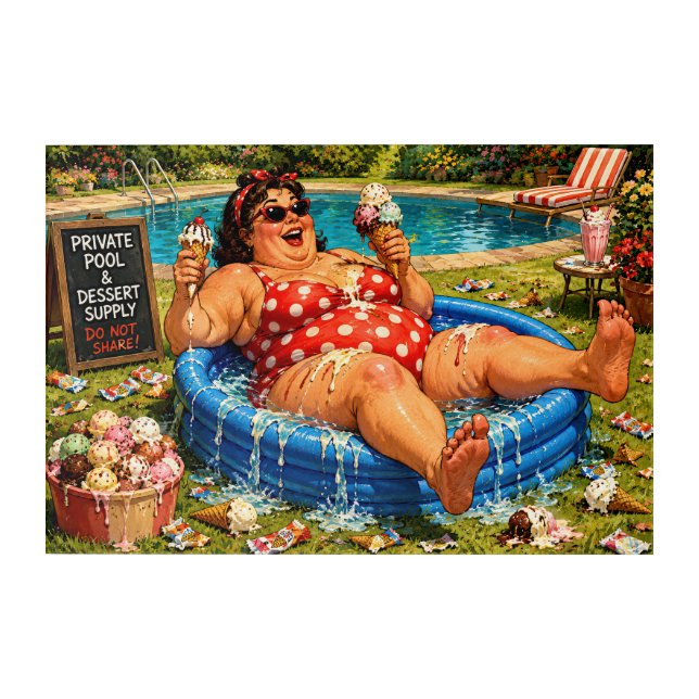 Sharing Is Highly Overrated - Self Denial Cartoon Acrylic Print (Front)