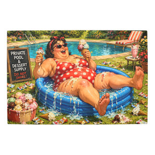 Sharing Is Highly Overrated - Self Denial Cartoon Metal Print