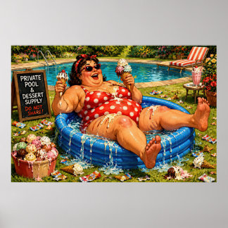 Sharing Is Highly Overrated - Self Denial Cartoon Poster