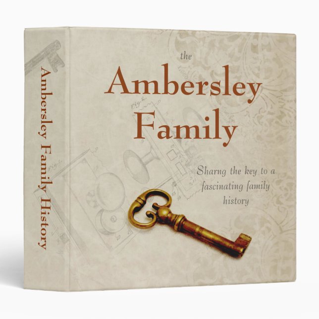 Sharing Key Personalized Family History Binder (Front/Spine)