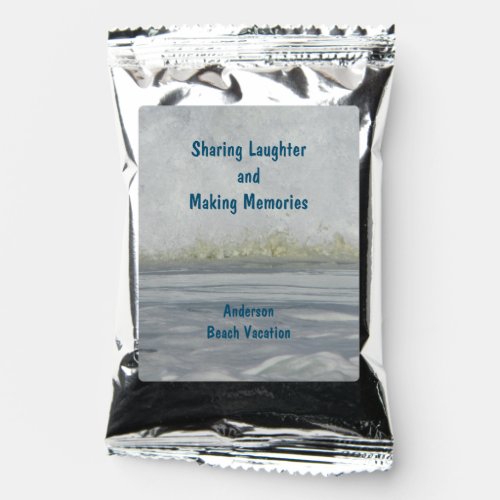 Sharing Laughter Making Memories Beach Ocean Wave Coffee Drink Mix