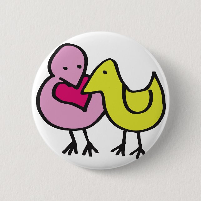Sharing Love Together Pinback Button (Front)