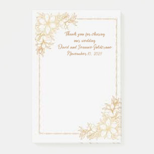 Sharing Our Wedding Post-It Notes Wedding Favors