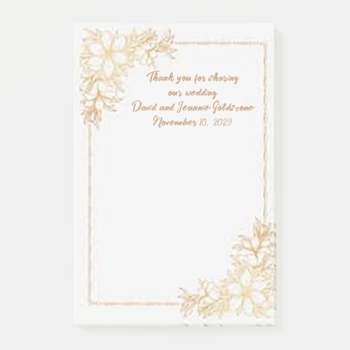 Sharing Our Wedding Post_It Notes Wedding Favors