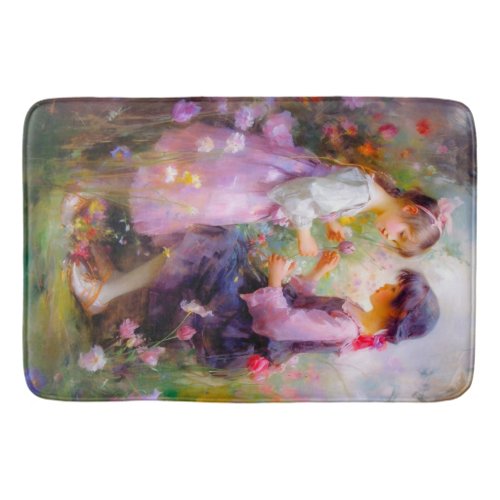 Sharing Roses and Friendship  Bath Mat