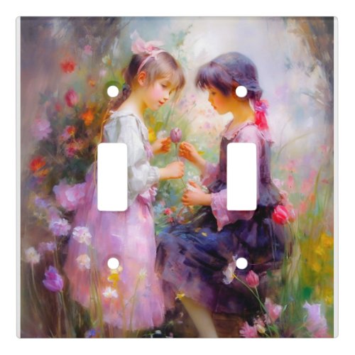 Sharing Roses and Friendship  Light Switch Cover