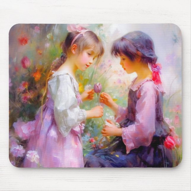 Sharing Roses and Friendship  Mouse Pad (Front)