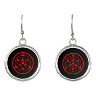 Sharingan Eyes Black  Earrings