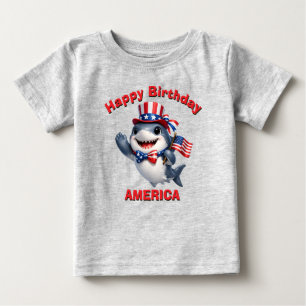 Shark (7g) Patriotic Kid T-Shirt