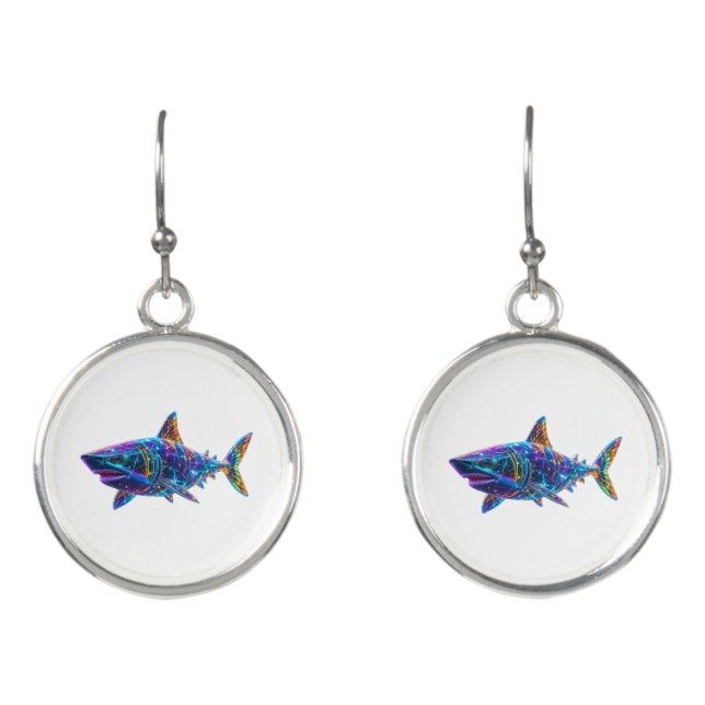 Shark - A Bright Art Earrings (Front)