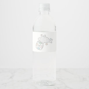 Shark Ahoy Water Bottle Label