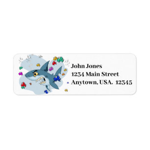 Shark Among Fish Label