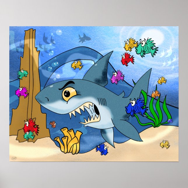Shark Among the Fish Poster (Front)