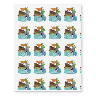 Shark And Dinosaur For Boys Temporary Tattoos