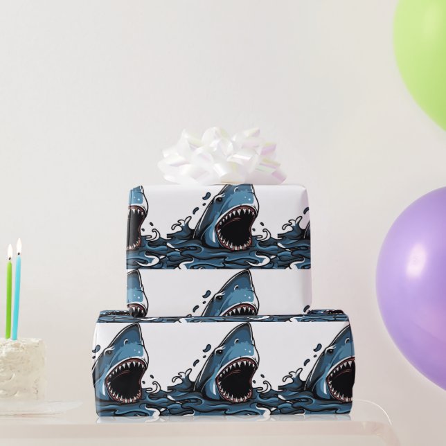 SHARK ANY OCCASSION Wrapping Paper (Party Gifts)