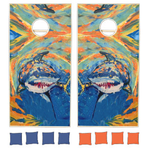 Shark "Art by Kids" Cornhole Set