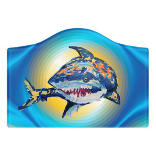Shark "Art by Kids" Door Sign