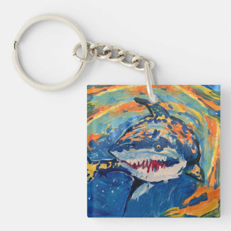 Shark "Art by Kids" Keychain