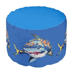 Shark "Art by Kids" Pouf