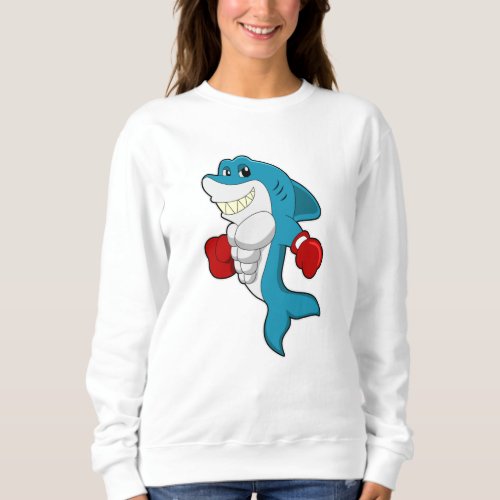 Shark as Boxer with Boxing gloves Sweatshirt