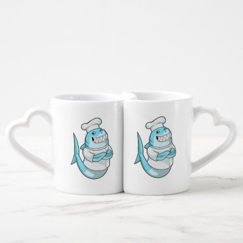 Shark as Chef with Cooking apron Coffee Mug Set