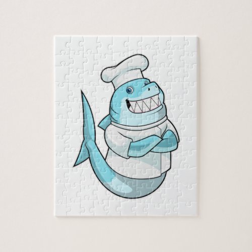 Shark as Chef with Cooking apron Jigsaw Puzzle