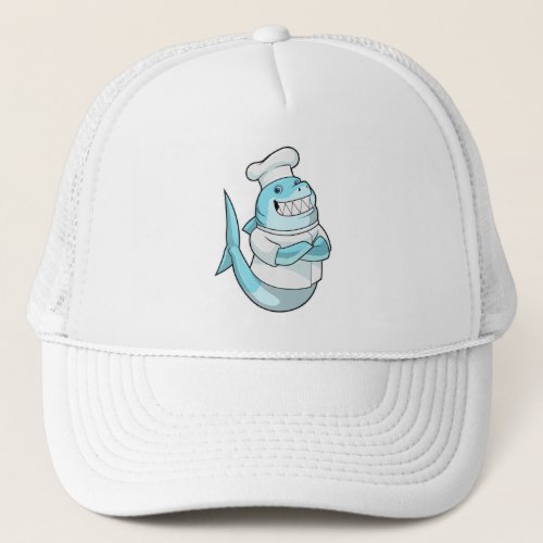 Shark as Chef with Cooking apron Trucker Hat
