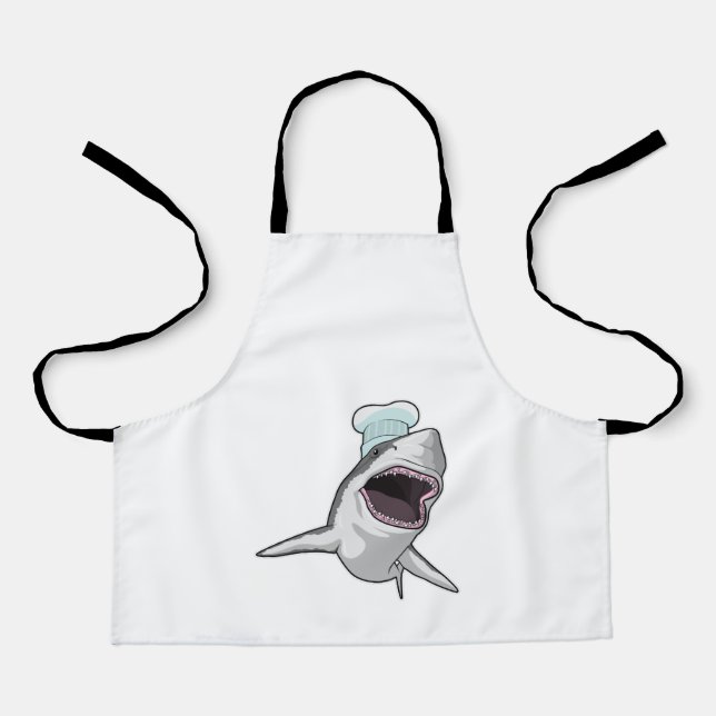 Shark as Cook with Chef hat Apron (Front)