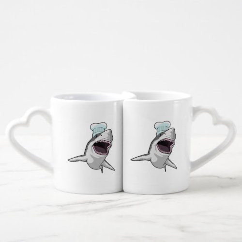 Shark as Cook with Chef hat Coffee Mug Set