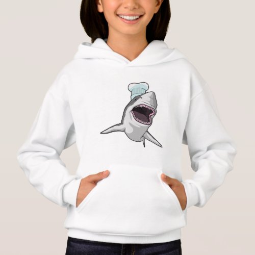 Shark as Cook with Chef hat Hoodie