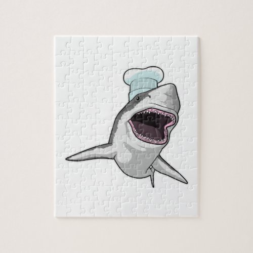 Shark as Cook with Chef hat Jigsaw Puzzle