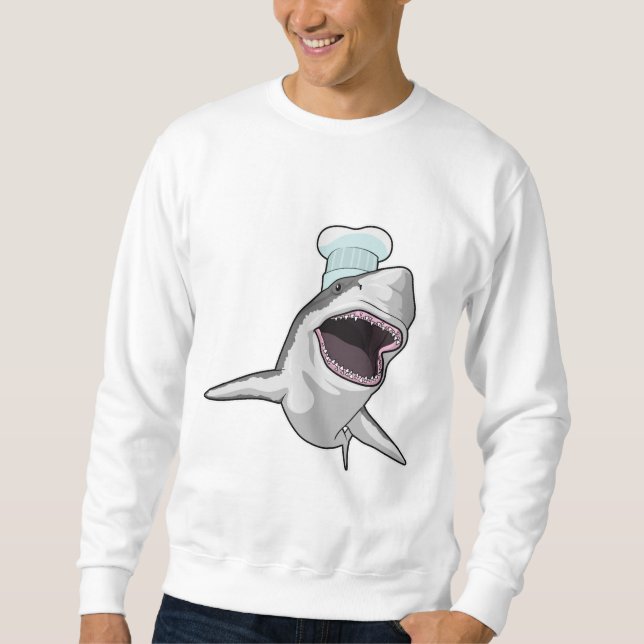 Shark as Cook with Chef hat Sweatshirt (Front)