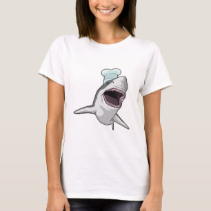 Shark as Cook with Chef hat T-Shirt