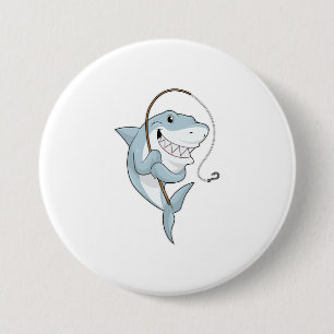 Shark as Fisher with Fishing rod Button
