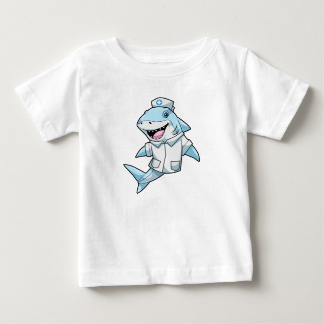 Shark as Nurse with Coat Baby T-Shirt (Front)