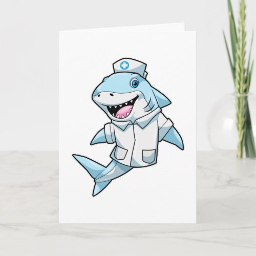 Shark as Nurse with Coat Card