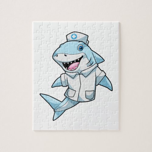 Shark as Nurse with Coat Jigsaw Puzzle