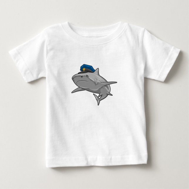Shark as Police officer Police Baby T-Shirt (Front)
