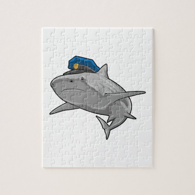 Shark as Police officer Police Jigsaw Puzzle (Vertical)