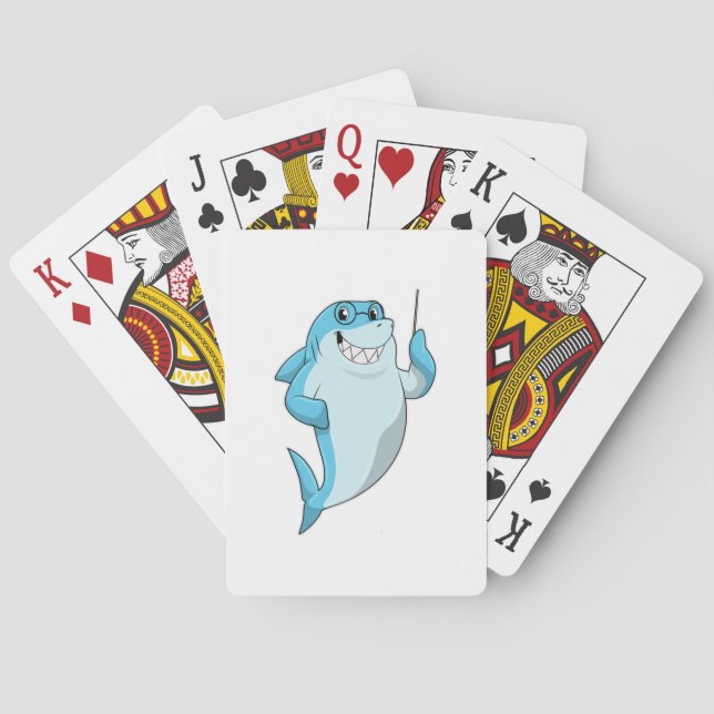 Shark as Teacher with Pointer Poker Cards (Back)