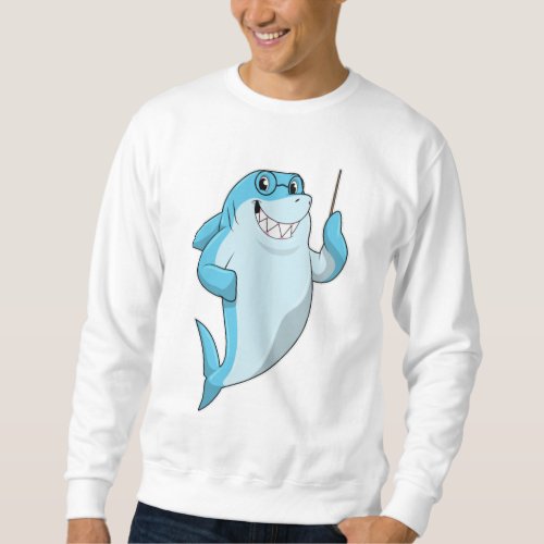 Shark as Teacher with Pointer Sweatshirt