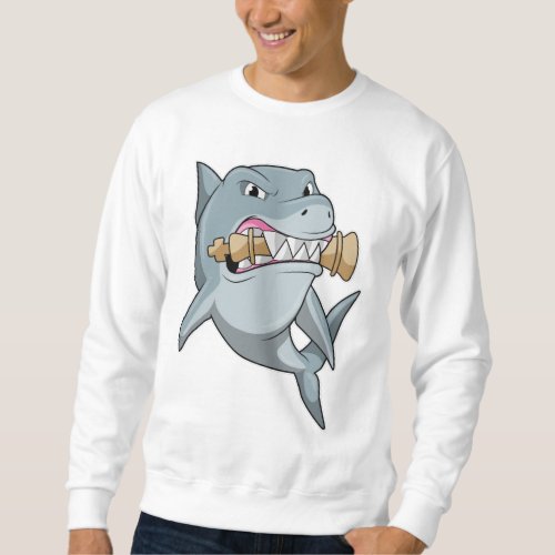 Shark at Chess with Chess piece King Sweatshirt