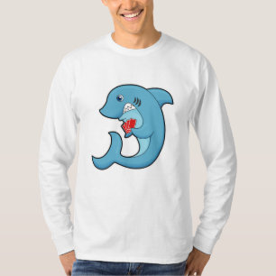 Shark at Poker with Poker cards T-Shirt