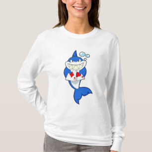Shark at Poker with Poker cards T-Shirt